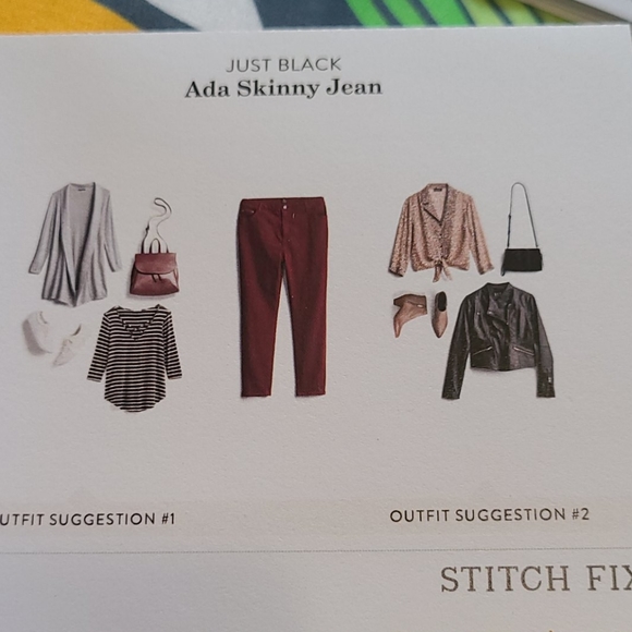 Burgundy Ada Skinny Jeans - Picture 8 of 9